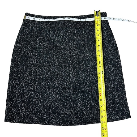 Karl Lagerfeld Pencil Skirt Black Splatted Textured Office Business - Picture 2 of 9